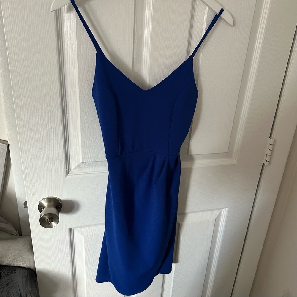 Blue Spaghetti Strap Dress